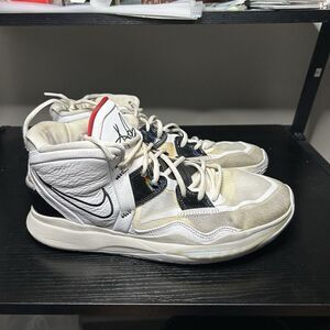 Nike Kyrie 8 Infinity Men Size 11.5 White Black Red Basketball Shoes CZ0204-101